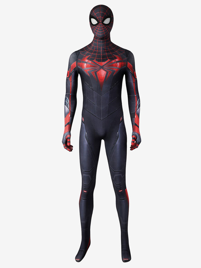 Spiderman Costume Adult Game Miles Morales Cosplay Advanced Tech Suit