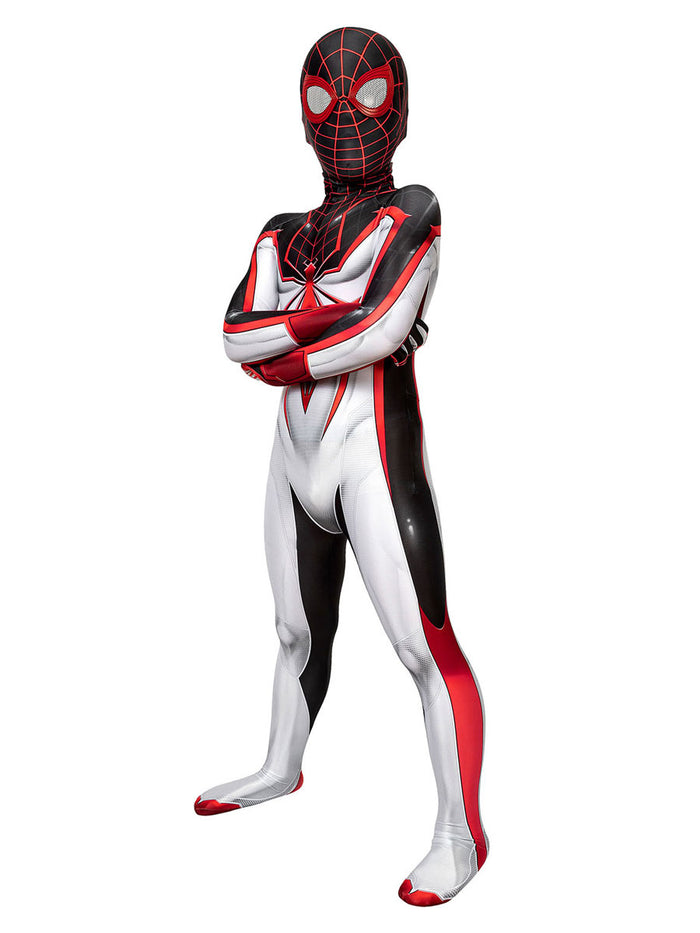 Kids Spiderman Costume Zentai For Kids White Lycra Spandex Unisex
