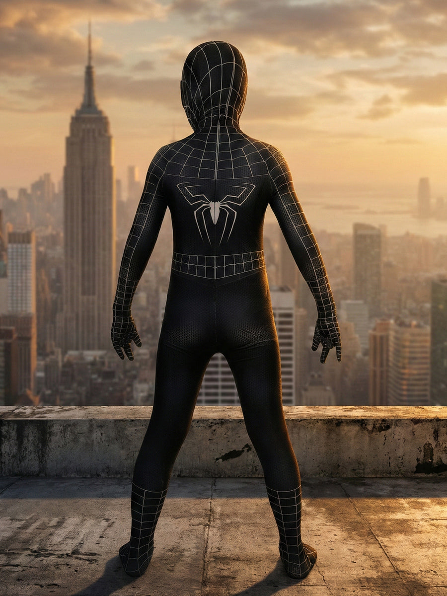 Spiderman 3 Kids Venom Sam Raimi Symbiote Cosplay Suit With Mask - view 2