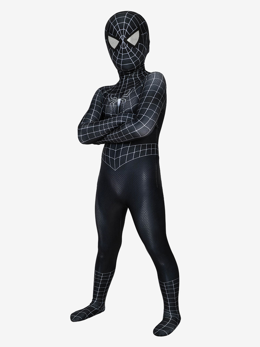 Spiderman 3 Kids Venom Sam Raimi Symbiote Cosplay Suit With Mask - view 3