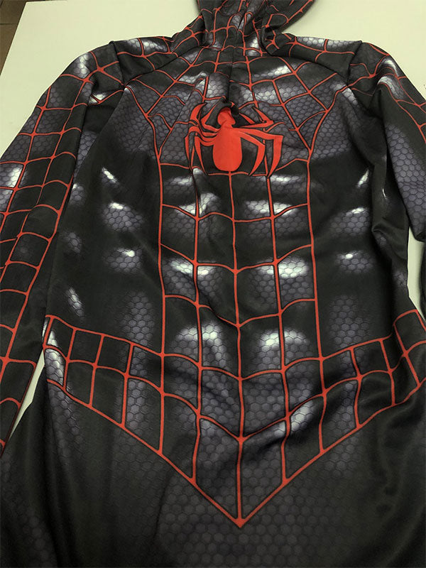 Spiderman Costume Adult Black With Red Line Cosplay Suit - view 3