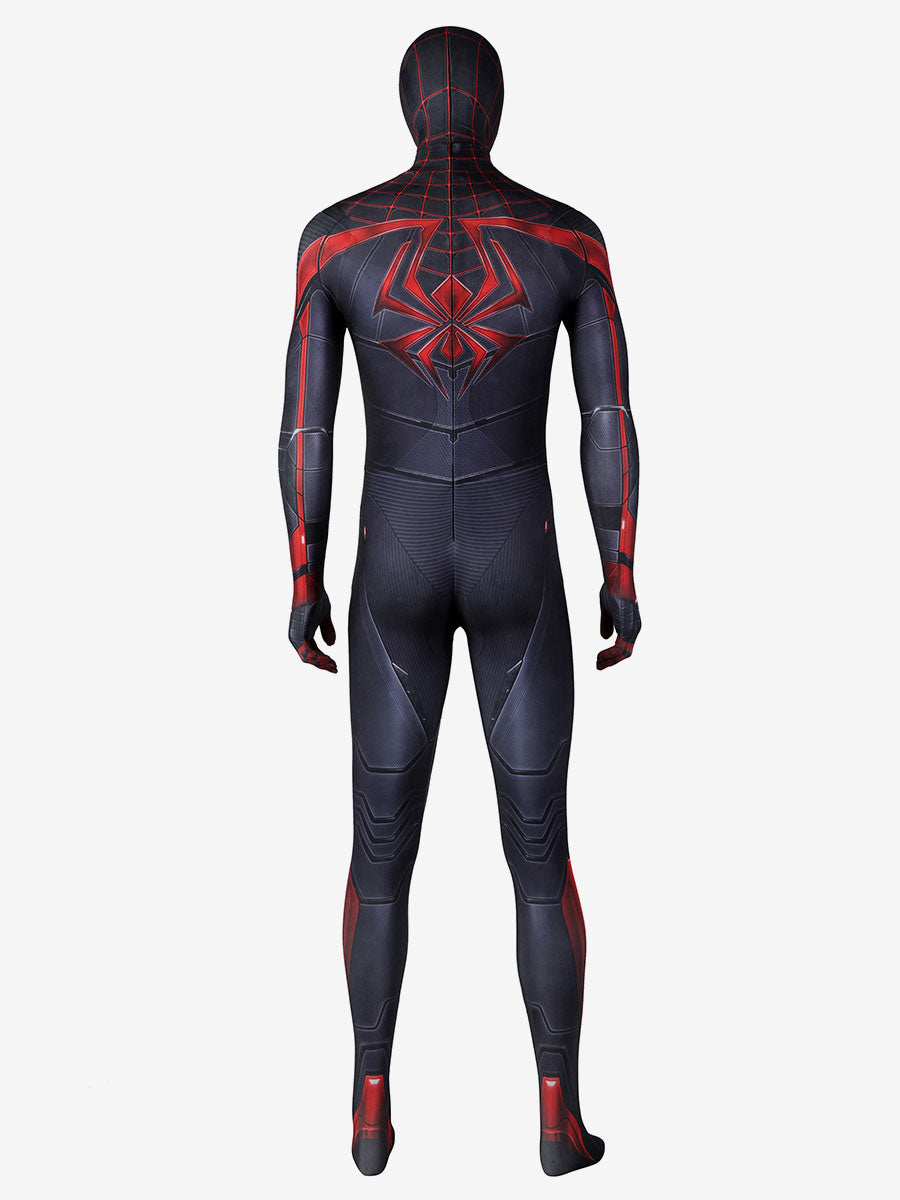 Spiderman Costume Adult Game Miles Morales Cosplay Advanced Tech Suit - view 2