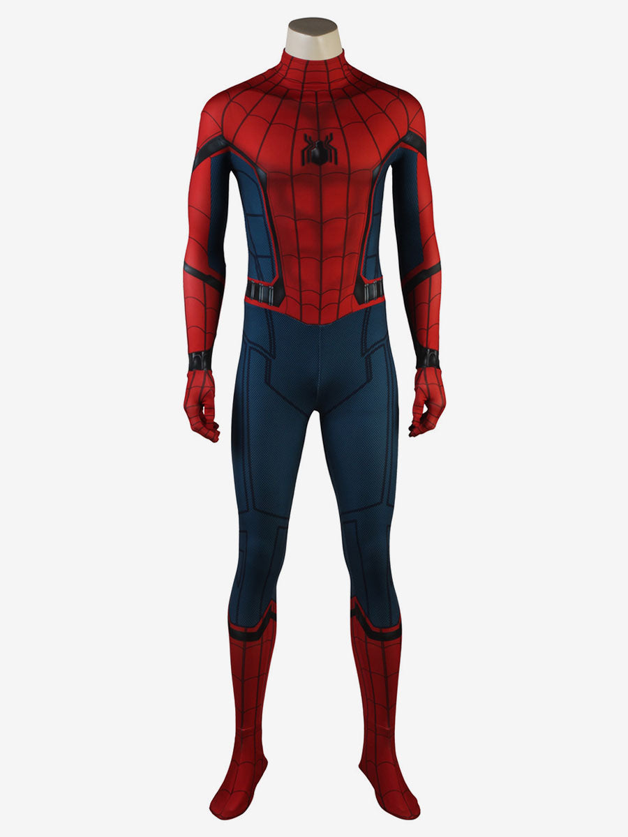 Spiderman Costume Adult Homecoming Peter Parker Cosplay Suit With Hood - view 2