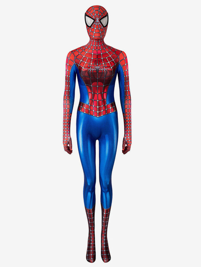 Women Spiderman Costumes True Red Superheros Lycra Spandex Jumpsuit Catsuits Zentai