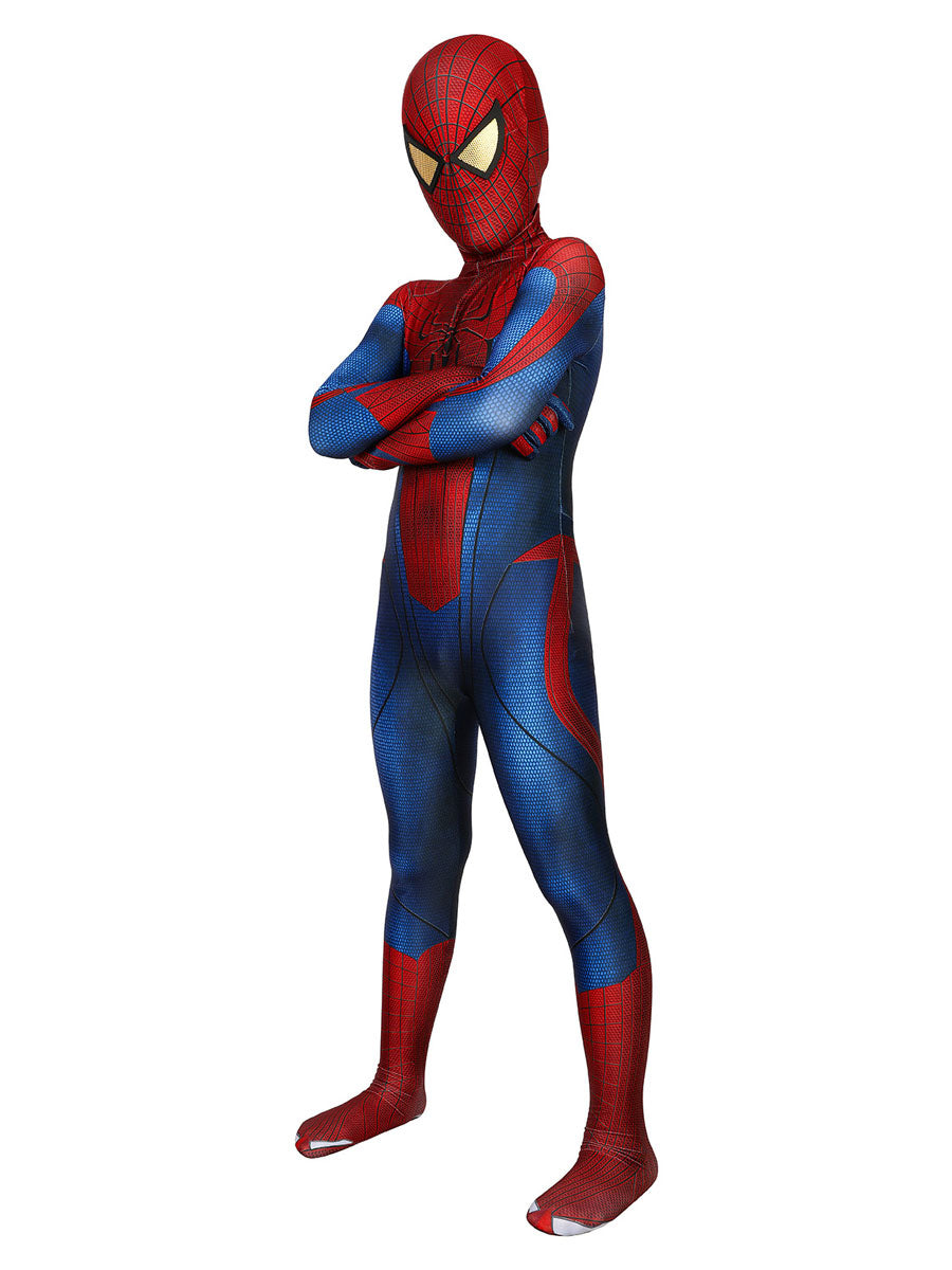 The Amazing Spider Man Kids Cosplay Red Jumpsuit Lycra Spandex Catsuits Zentai Marvel Movie Spiderman 2012 Kids Cosplay Costumes - view 2