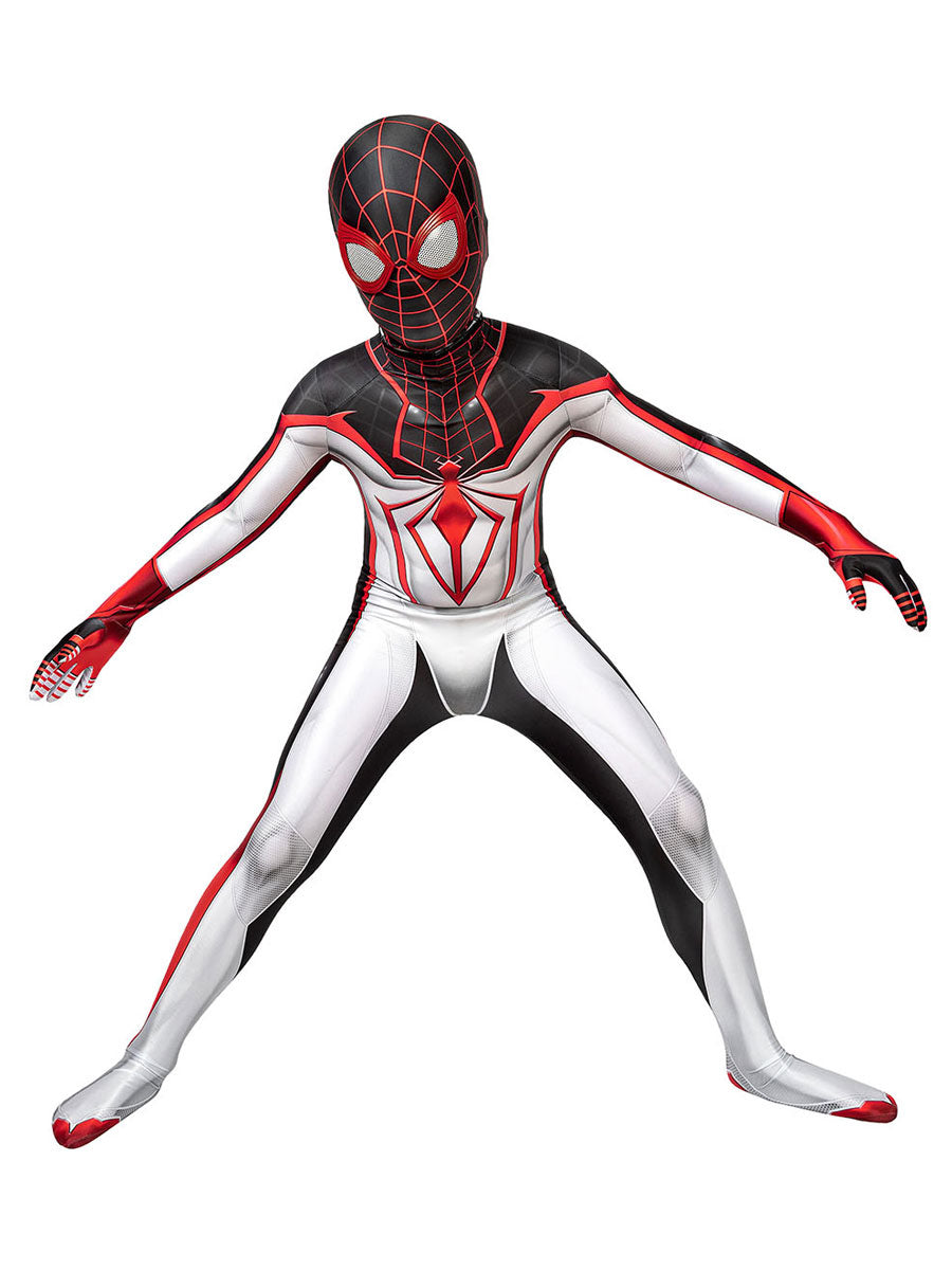 Kids Spiderman Costume Zentai For Kids White Lycra Spandex Unisex - view 2