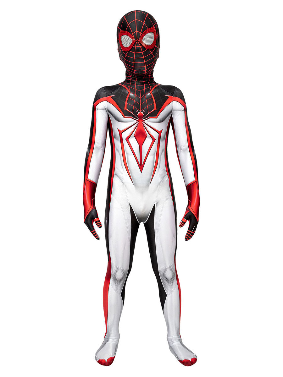 Kids Spiderman Costume Zentai For Kids White Lycra Spandex Unisex - view 3