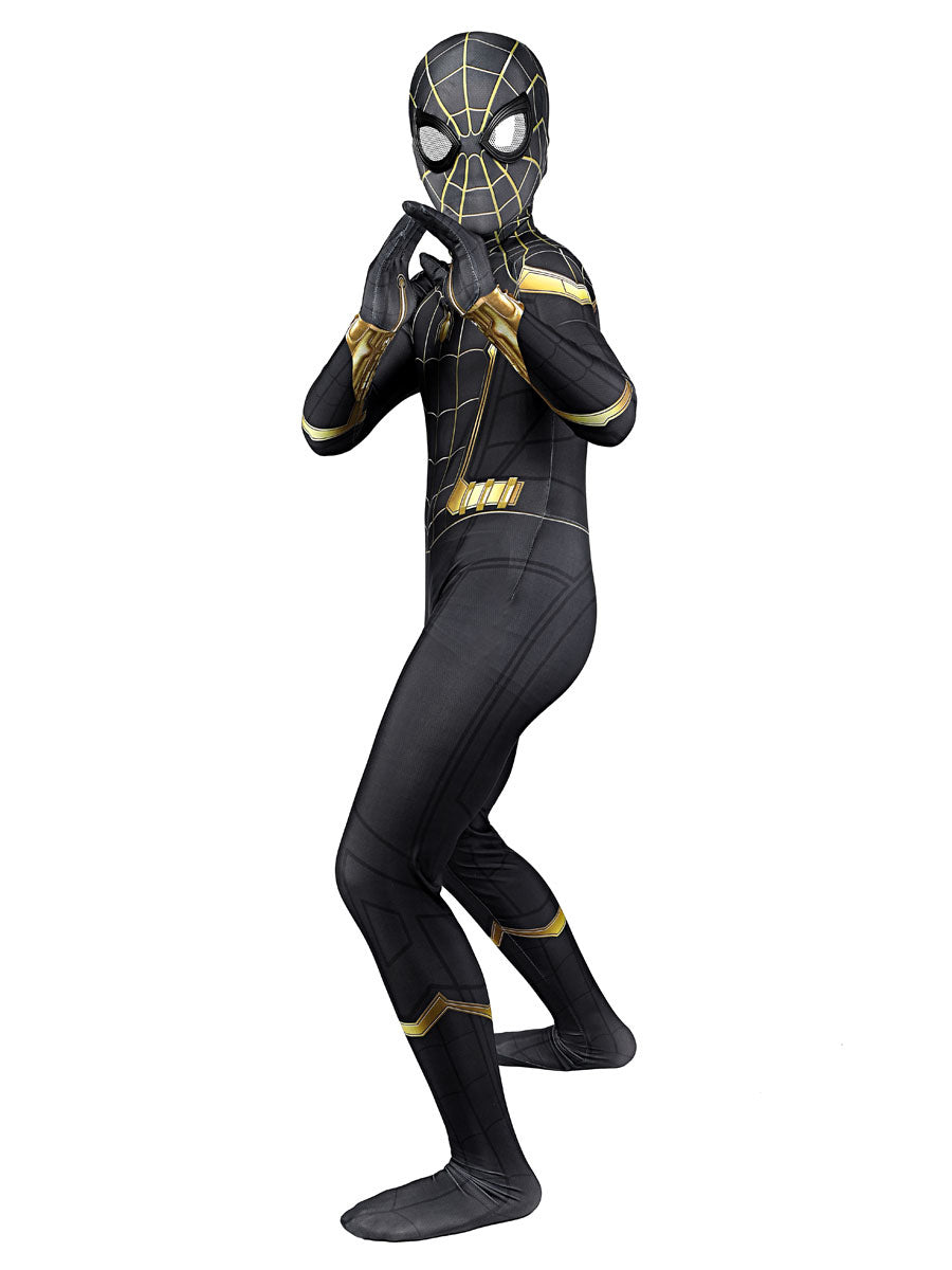 Spiderman Cosplay Jumpsuit For Kids Black Lycra Spandex Jumpsuit Marvel Film Cosplay Costume - view 1