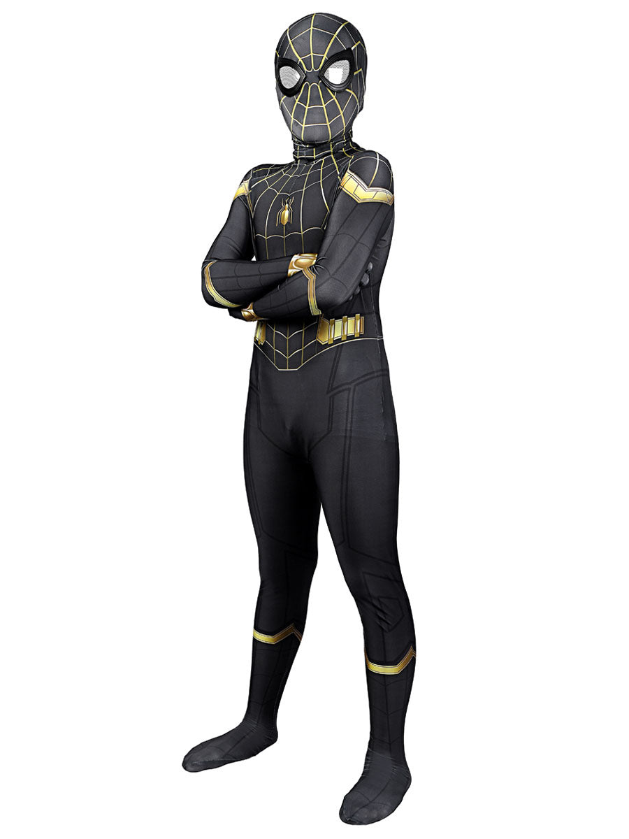 Spiderman Cosplay Jumpsuit For Kids Black Lycra Spandex Jumpsuit Marvel Film Cosplay Costume - view 3