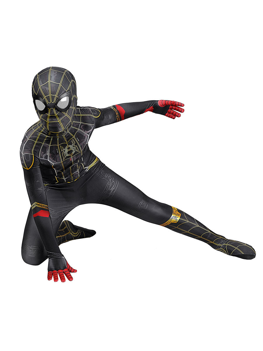 Kids Spiderman Cosplay Jumpsuit For Kids Black Lycra Spandex Jumpsuit Marvel Film Cosplay Costume - view 2