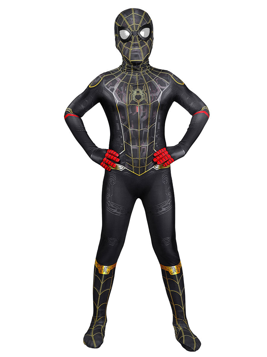 Kids Spiderman Cosplay Jumpsuit For Kids Black Lycra Spandex Jumpsuit Marvel Film Cosplay Costume - view 3