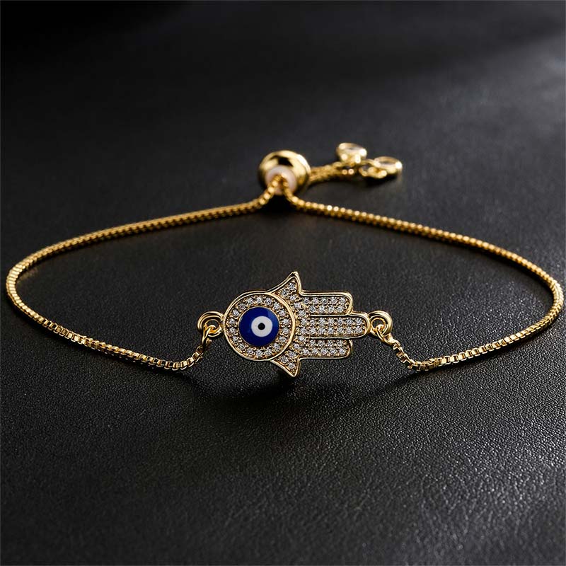 Evil Eye Copper Charm Bracelet